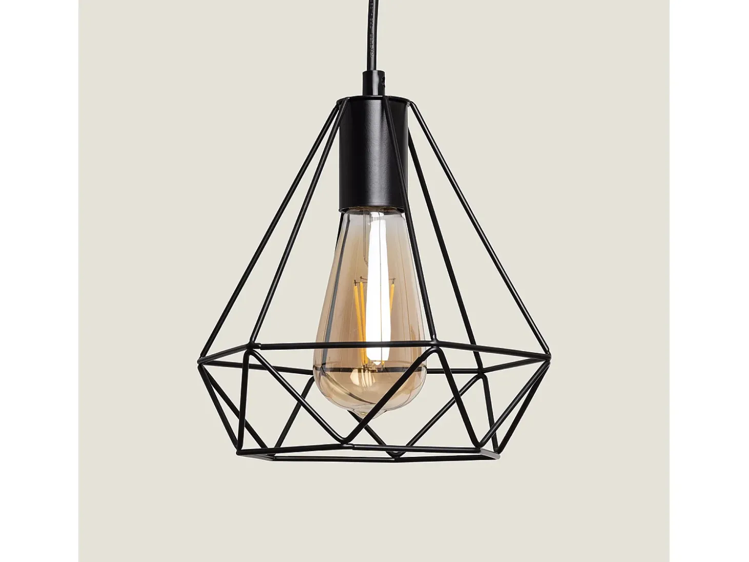 Lámpara Colgante Metal Sardo Negro