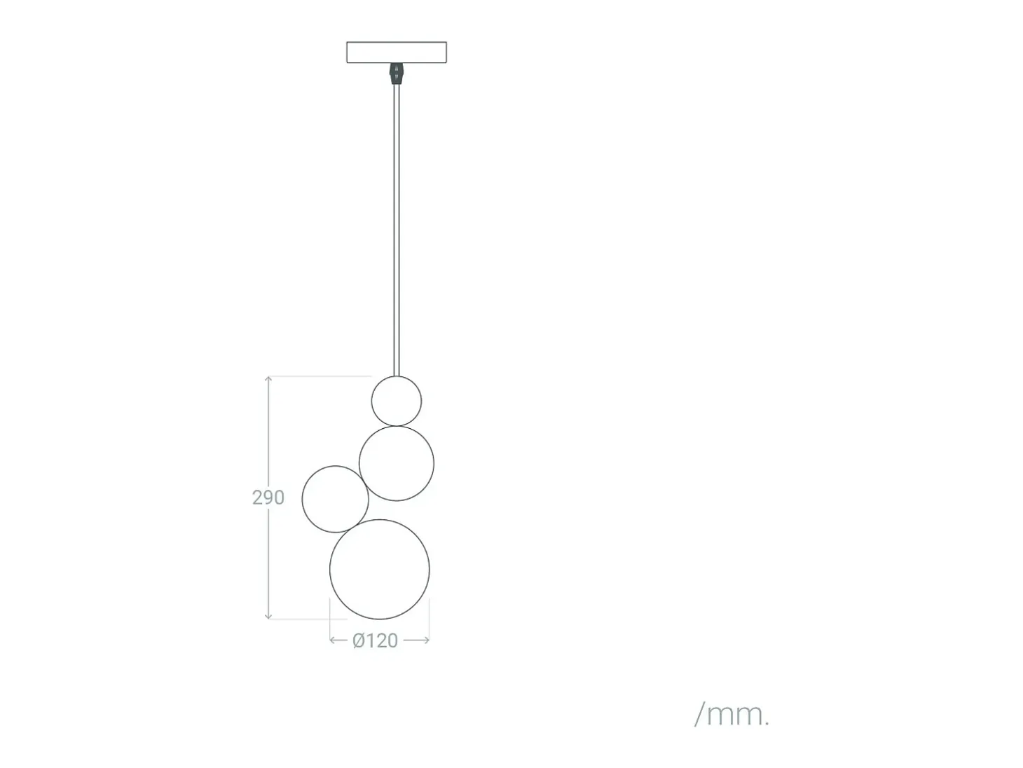 Lámpara Colgante Metal Terra Dunia Negro