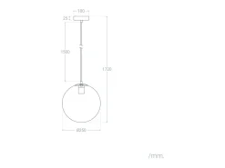 Lámpara Colgante Metal y Cristal Moonlight Clear Transparente