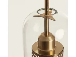 Lámpara Colgante Metal y Cristal Julieta Lungo Dorado