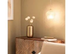 Lámpara Colgante Metal y Cristal Stiklu Dorado