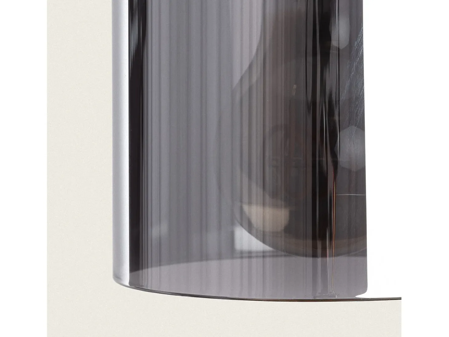 Lámpara Colgante Metal y Cristal Danae Gris Humo