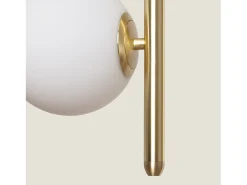 Lámpara Colgante Metal y Cristal Moonlight Doble Dorado