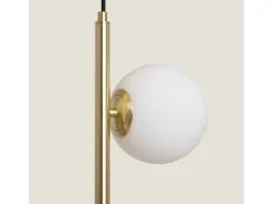 Lámpara Colgante Metal y Cristal Moonlight Doble Dorado