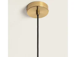 Lámpara Colgante Metal y Cristal Moonlight Brass Dorado