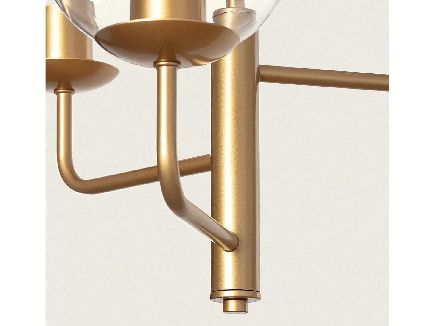 Lámpara Colgante Metal y Cristal Tribubble Dorado