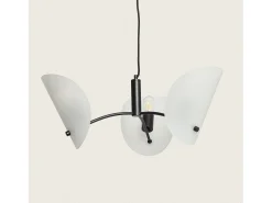 Lámpara Colgante Metal y Cristal Genaro Blanco