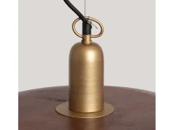 Lámpara Colgante Metal y Madera Alika ILUZZIA Dorado