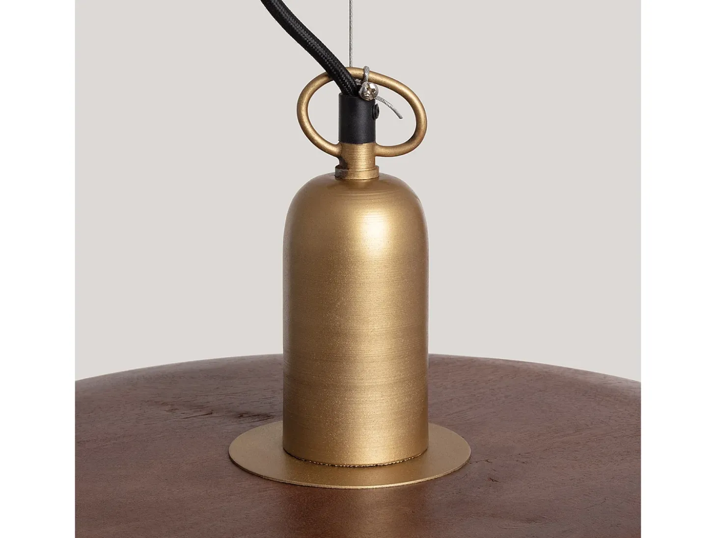 Lámpara Colgante Metal y Madera Alika ILUZZIA Dorado