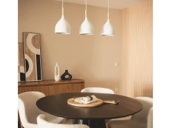 Lámpara Colgante Metal y Madera Karlek Blanco