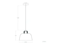 Lámpara Colgante Metal y Madera Wawak Negro
