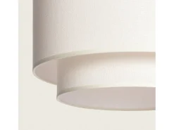 Lámpara Colgante Metal y Tela Arija Yara Beige