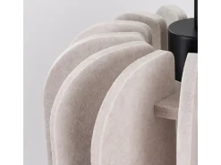 Lámpara colgante Mula moderno de fieltro/acero - 1 fuentes luminosas - L.27 x A.165 cm - beige/negro
