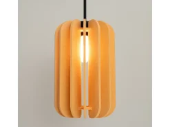 Lámpara colgante Mula moderno de fieltro/acero - 1 fuentes luminosas - L.27 x A.165 cm - amarillo/negro