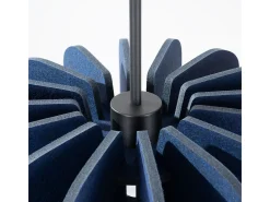 Lámpara colgante Mula moderno de fieltro/acero - 1 fuentes luminosas - L.45 x A.146 cm - azul marino/negro