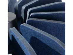 Lámpara colgante Mula moderno de fieltro/acero - 1 fuentes luminosas - L.45 x A.146 cm - azul marino/negro