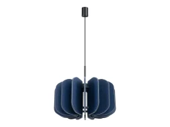 Lámpara colgante Mula moderno de fieltro/acero - 1 fuentes luminosas - L.45 x A.146 cm - azul marino/negro