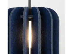 Lámpara colgante Mula moderno de fieltro/acero - 1 fuentes luminosas - L.27 x A.165 cm - azul marino/negro