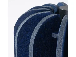 Lámpara colgante Mula moderno de fieltro/acero - 1 fuentes luminosas - L.27 x A.165 cm - azul marino/negro