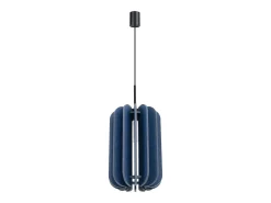 Lámpara colgante Mula moderno de fieltro/acero - 1 fuentes luminosas - L.27 x A.165 cm - azul marino/negro