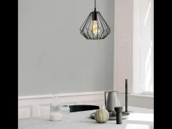 Lámpara colgante negra de metal LEA - Diseño limpio y artístico para interiores modernos