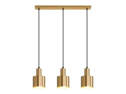 Lámpara colgante NETTLIFE para mesa de comedor, estilo vintage, 3 luces, dorada, diseño moderno, de metal, E27