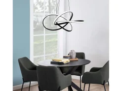 Lámpara colgante NETTLIFE Vintage Negra de 5 luces, altura ajustable, casquillo E27, 62 W, ​​estilo industrial retro.