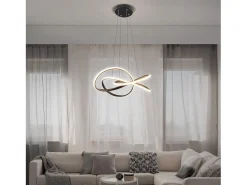 Lámpara colgante NETTLIFE Vintage Negra de 5 luces, altura ajustable, casquillo E27, 62 W, ​​estilo industrial retro.