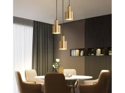 Lámpara colgante NETTLIFE para mesa de comedor, lámpara colgante vintage, 3 llamas, redonda, diseño moderno, E27