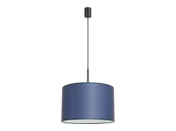 Lámpara colgante Nevia minimalista de CLORURO DE POLIVINILO - 1 fuentes luminosas - L.40 x A.137 cm - azul marino/negro