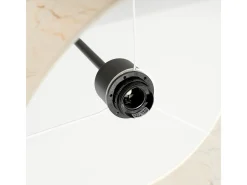 Lámpara colgante Nevia minimalista de CLORURO DE POLIVINILO - 1 fuentes luminosas - L.40 x A.137 cm - mármol beige/negro