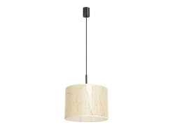 Lámpara colgante Nevia minimalista de CLORURO DE POLIVINILO - 1 fuentes luminosas - L.40 x A.137 cm - mármol beige/negro
