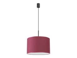 Lámpara colgante Nevia minimalista de tela/PVC - 1 fuentes luminosas - L.40 x A.137 cm - burdeos/negro