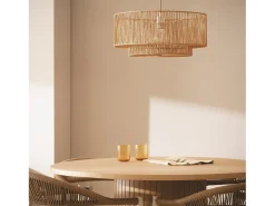 Lámpara Colgante Papel Trenzado Dicenta Ø500 mm Natural