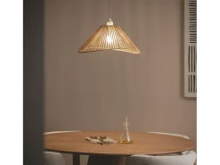 Lámpara Colgante Papel Trenzado Mikah Ø450 Marrón