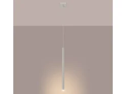 Lámpara Colgante Pastelo Moderno De Acero - 1 Fuentes Luminosas - L.8 X A.114 Cm - Beige