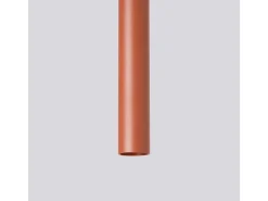 Lámpara Colgante Pastelo Moderno De Acero - 2 Fuentes Luminosas - L.15 X A.104 Cm - Ocre Rojo