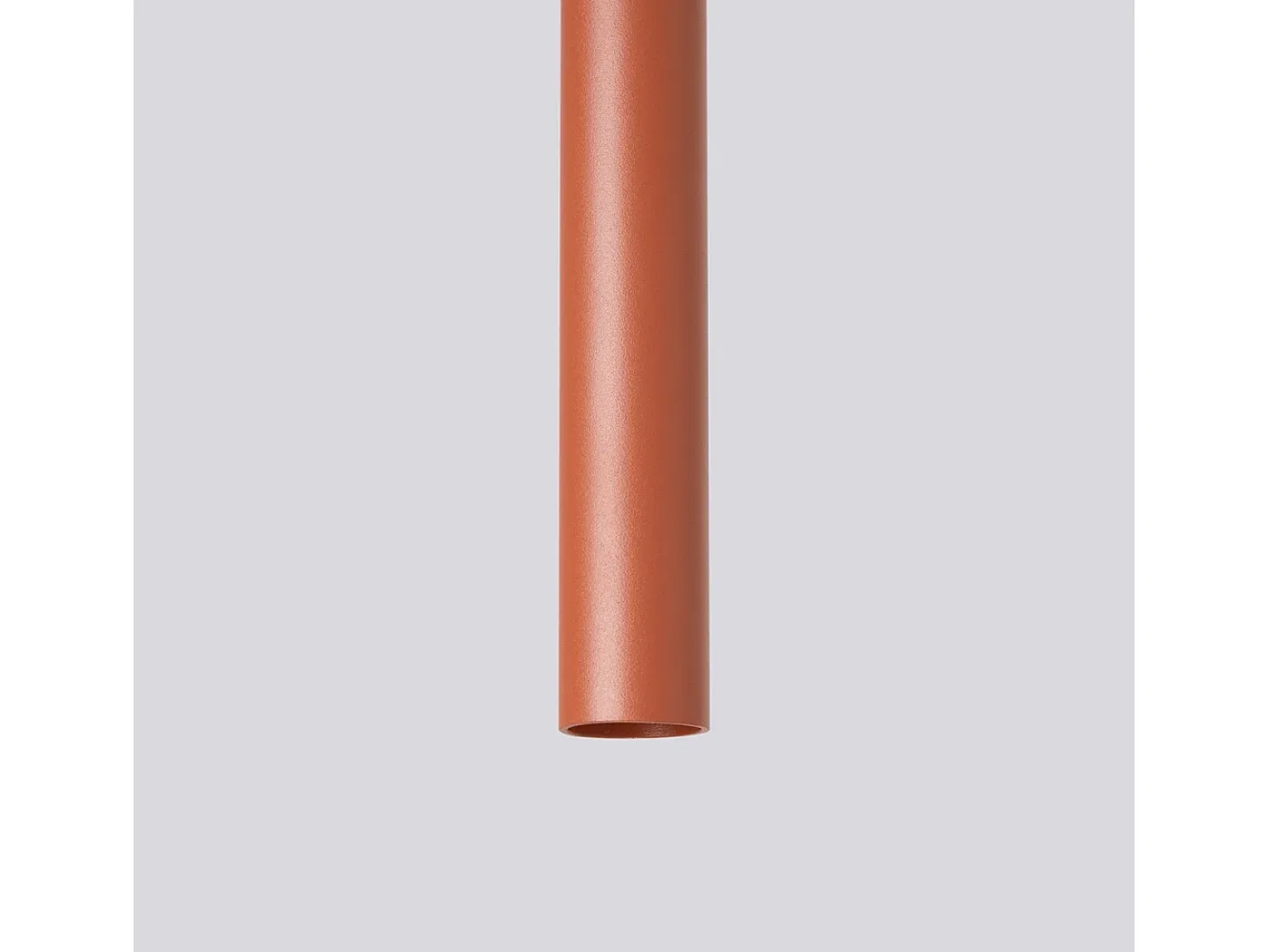 Lámpara Colgante Pastelo Moderno De Acero - 5 Fuentes Luminosas - L.25 X A.104 Cm - Ocre Rojo