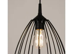 Lámpara Colgante Ritz Moderno De Acero - 1 Fuentes Luminosas - L.23 X A.92 Cm - Negro