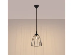 Lámpara Colgante Ritz Moderno De Acero - 1 Fuentes Luminosas - L.23 X A.92 Cm - Negro