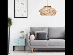 Lámpara colgante SARAH de mimbre trenzado para un diseño natural y acogedor