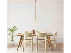 Lámpara colgante Soga Lumit 40W marrón Ø10x50-100 cm