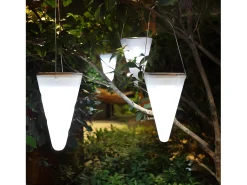 Lámpara colgante solar cónica H27cm HANG CREAMY W34