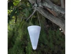 Lámpara colgante solar cónica H27cm HANG CREAMY W34