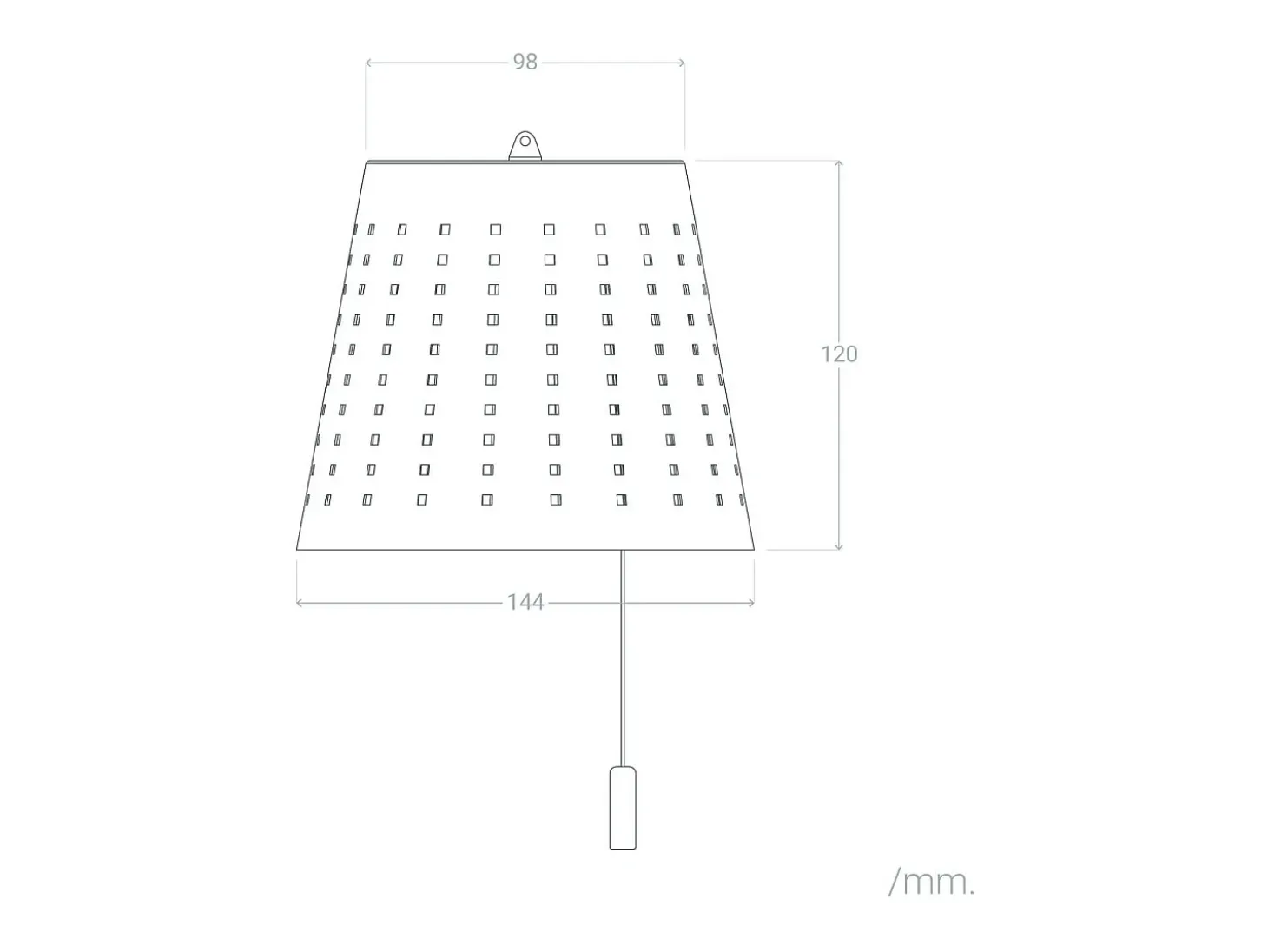 Lámpara Colgante Solar Exterior LED 3W Banate Amarillo Arena