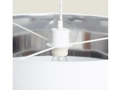 Lámpara Colgante Textil Reflect Duo Blanco