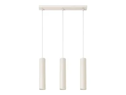 Lámpara colgante Toris desván de acero - 3 fuentes luminosas 3000K - L.45 x A.98 cm - beige