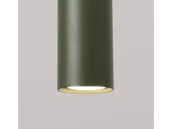 Lámpara colgante Toris desván de acero - 2 fuentes luminosas 3000K - L.30 x A.105 cm - verde oliva