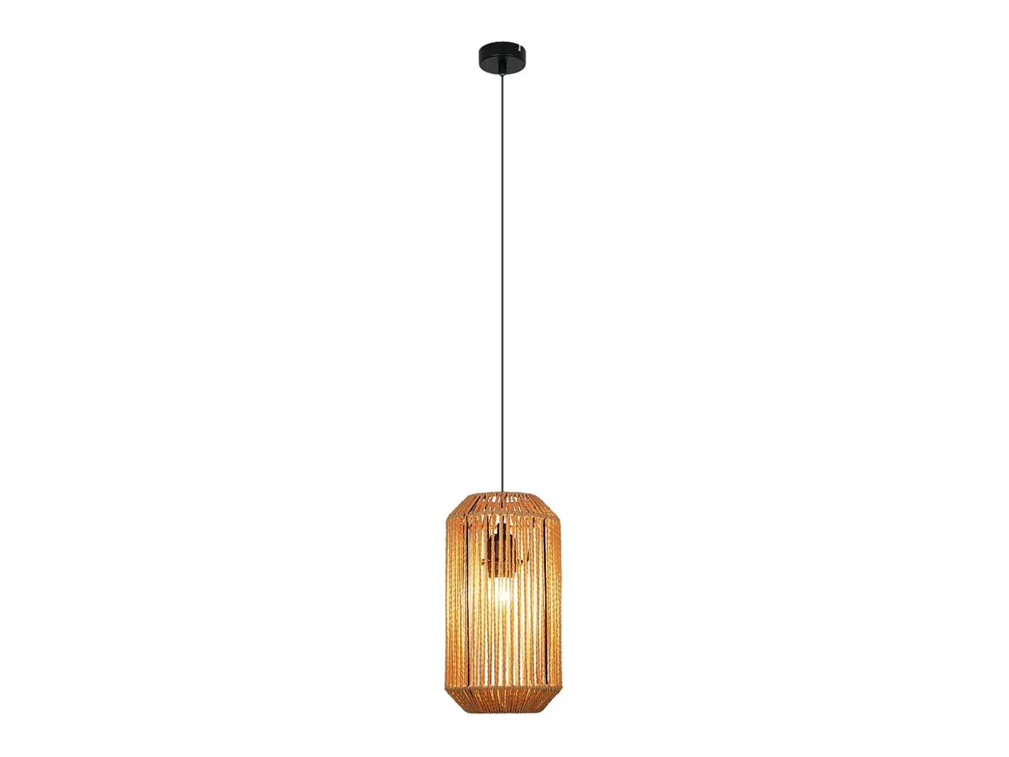 Lámpara colgante vintage para mesa de comedor NETTLIFE, diseño de farol de cuerda de cáñamo de 1 bombilla, E27, para comedor