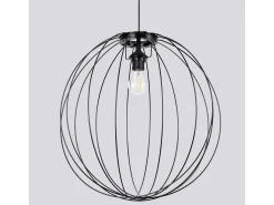 Lámpara Colgante Ziro Moderno De Acero - 1 Fuentes Luminosas - L.50 X A.110 Cm - Negro